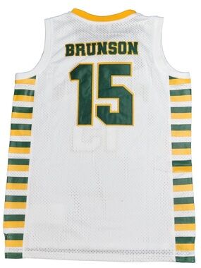 Jalen Brunson Patriots #15 White High School Basketball Jersey
